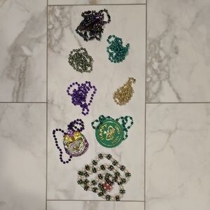 Mardi Gras Bead Necklaces - Set Of 8